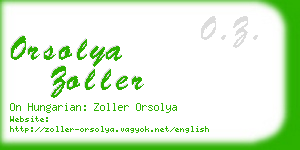 orsolya zoller business card